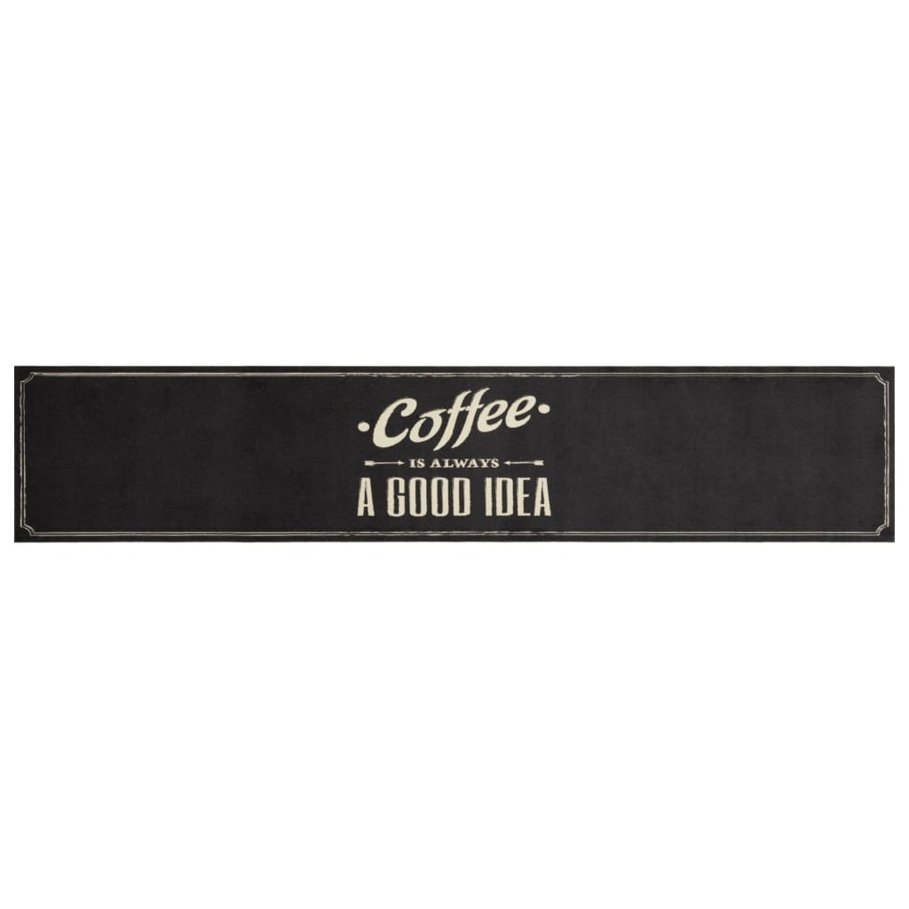 Küchenteppich Waschbar Kaffee Samt Text