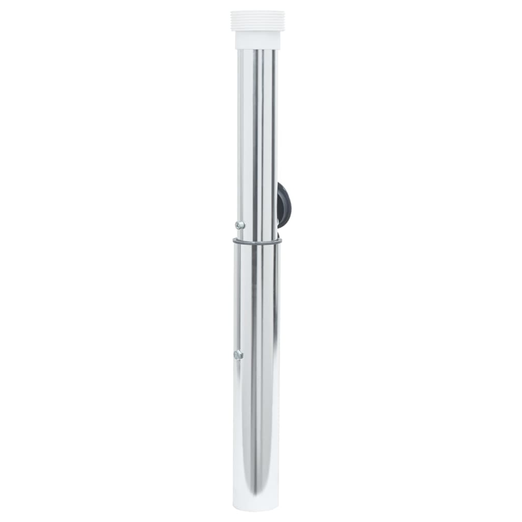 Bodenhülse Für Sonnenschirm Mit 40-50 Mm Mast Silbern Aluminum