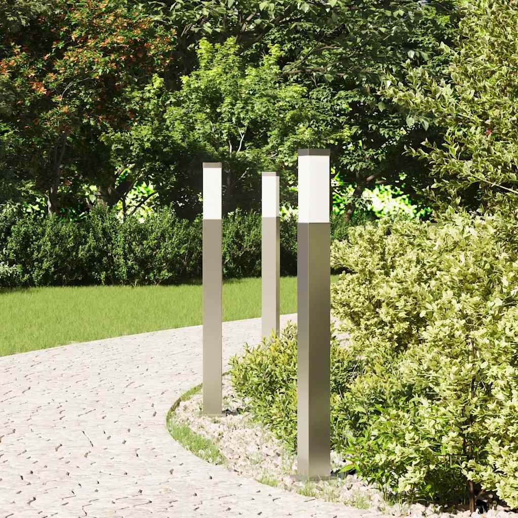 Pollerleuchten 3 Stück 80 Cm Edelstahl Ip44