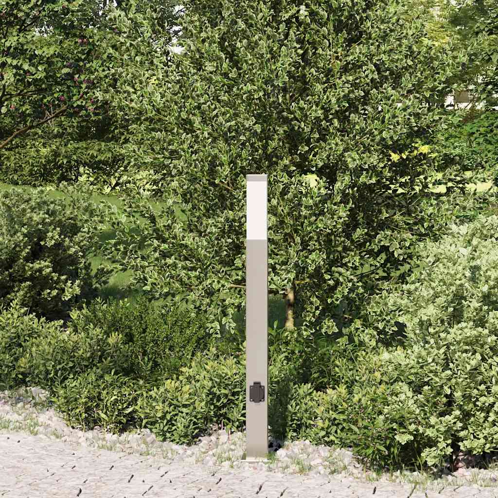 Pollerleuchte Mit Auslass 80 Cm Edelstahl Ip44