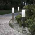 Pollerleuchten Mit Sensor&Steckdose 3 Stk. 50 Cm Edelstahl Ip44