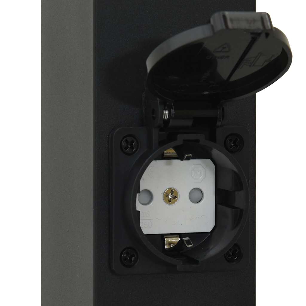 Pollerleuchte Mit Auslass 50 Cm Schwarz Ip44
