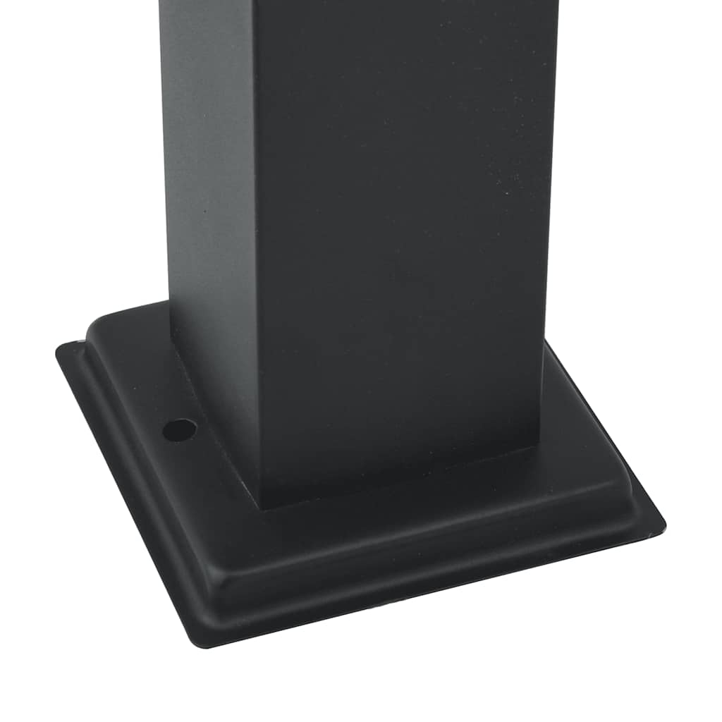 Pollerleuchten Mit Steckdose 3 Stk. 110 Cm Schwarz Ip44