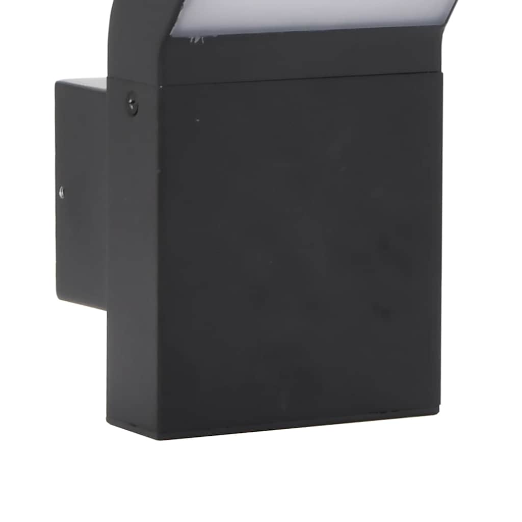 Led-Außenwandleuchten 2 Stk. Aluminiumdruckguss Schwarz