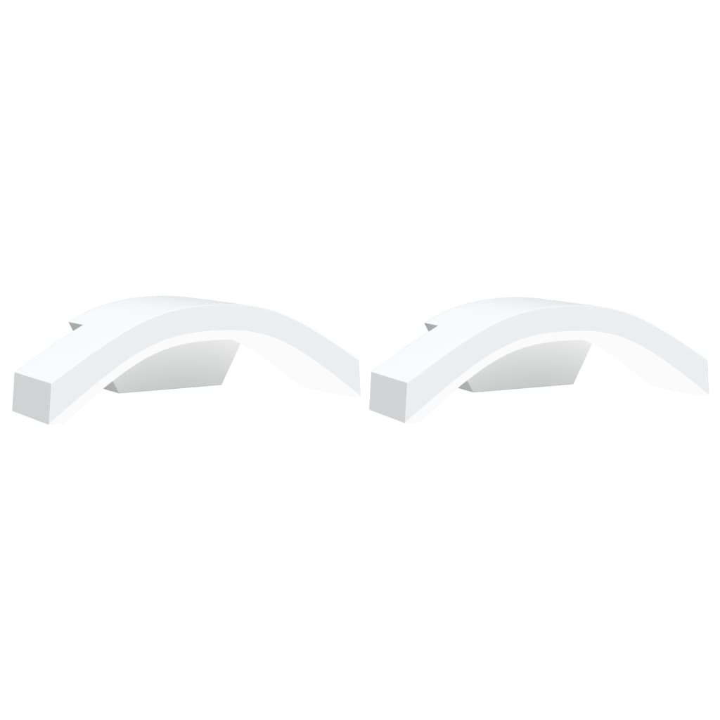 Led-Außenwandleuchten 2 Stk. Aluminiumdruckguss Weiß