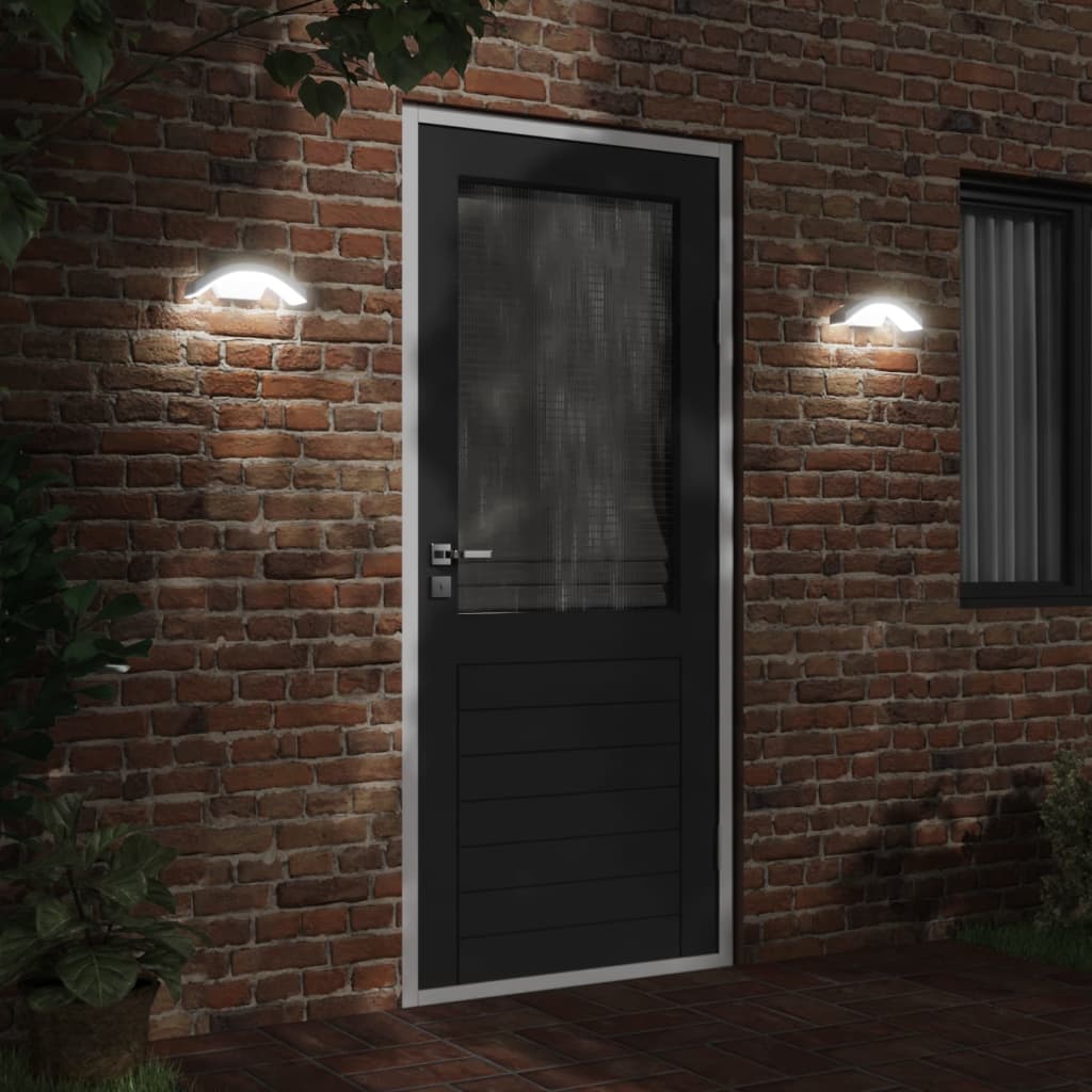 Led-Außenwandleuchten 2 Stk. Aluminiumdruckguss Weiß