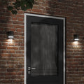 Außenwandleuchten 2 Stk. 35 W Schwarz Halbrund
