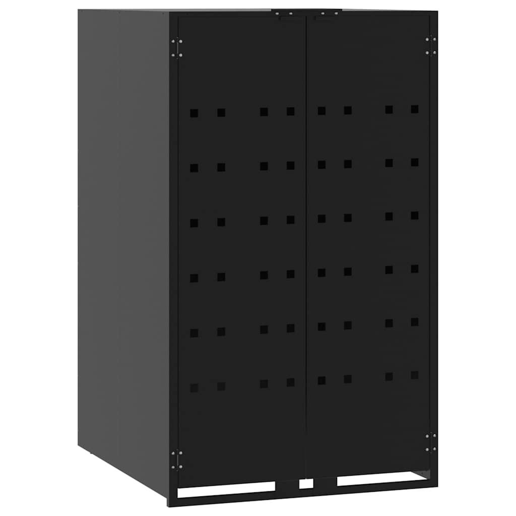 Mülltonnenbox Für 2 Tonnen 138X79X117 Cm Stahl Schwarz