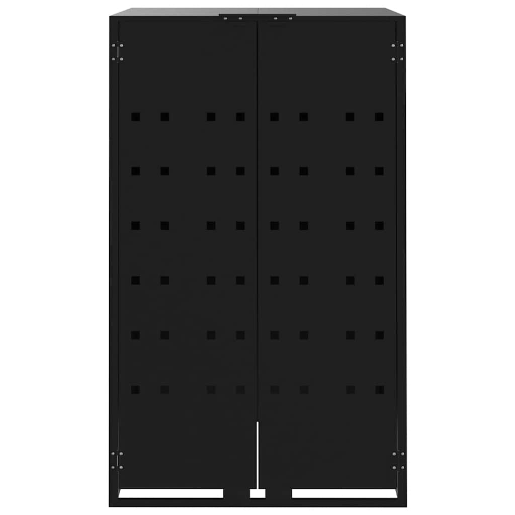Mülltonnenbox Für 2 Tonnen 138X79X117 Cm Stahl Schwarz