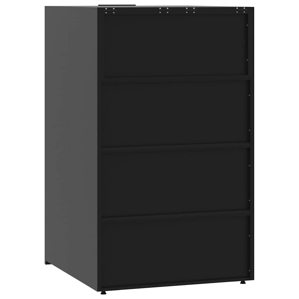 Mülltonnenbox Für 2 Tonnen 138X79X117 Cm Stahl Schwarz