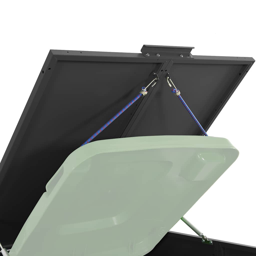 Mülltonnenbox Für 2 Tonnen 138X79X117 Cm Stahl Schwarz