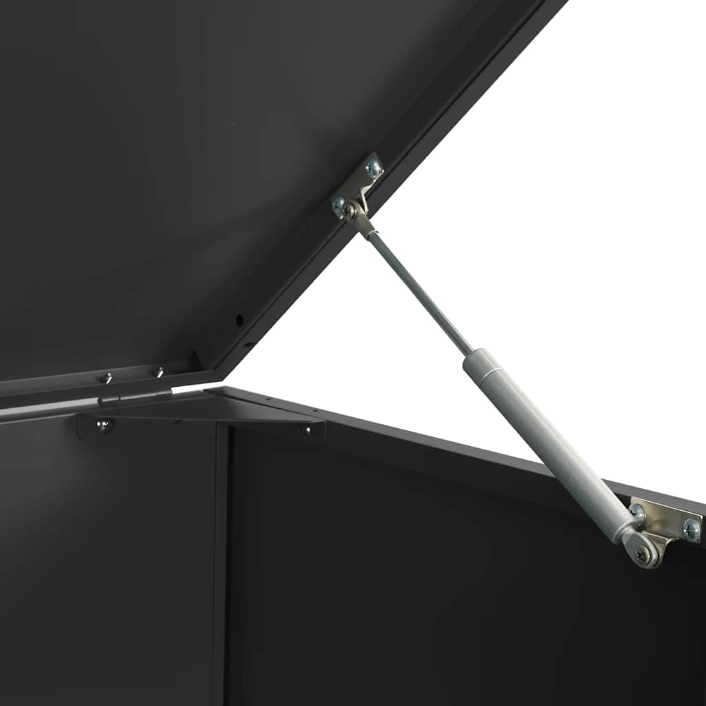 Mülltonnenbox Für 2 Tonnen 138X79X117 Cm Stahl Schwarz