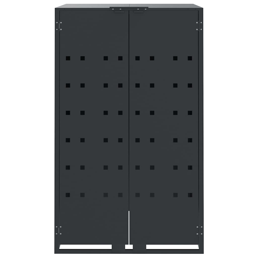 Mülltonnenbox Für 2 Tonnen 138X79X117 Cm Stahl Anthrazit