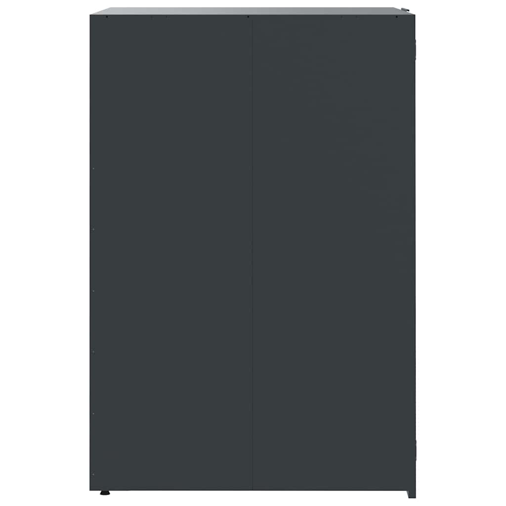 Mülltonnenbox Für 2 Tonnen 138X79X117 Cm Stahl Anthrazit