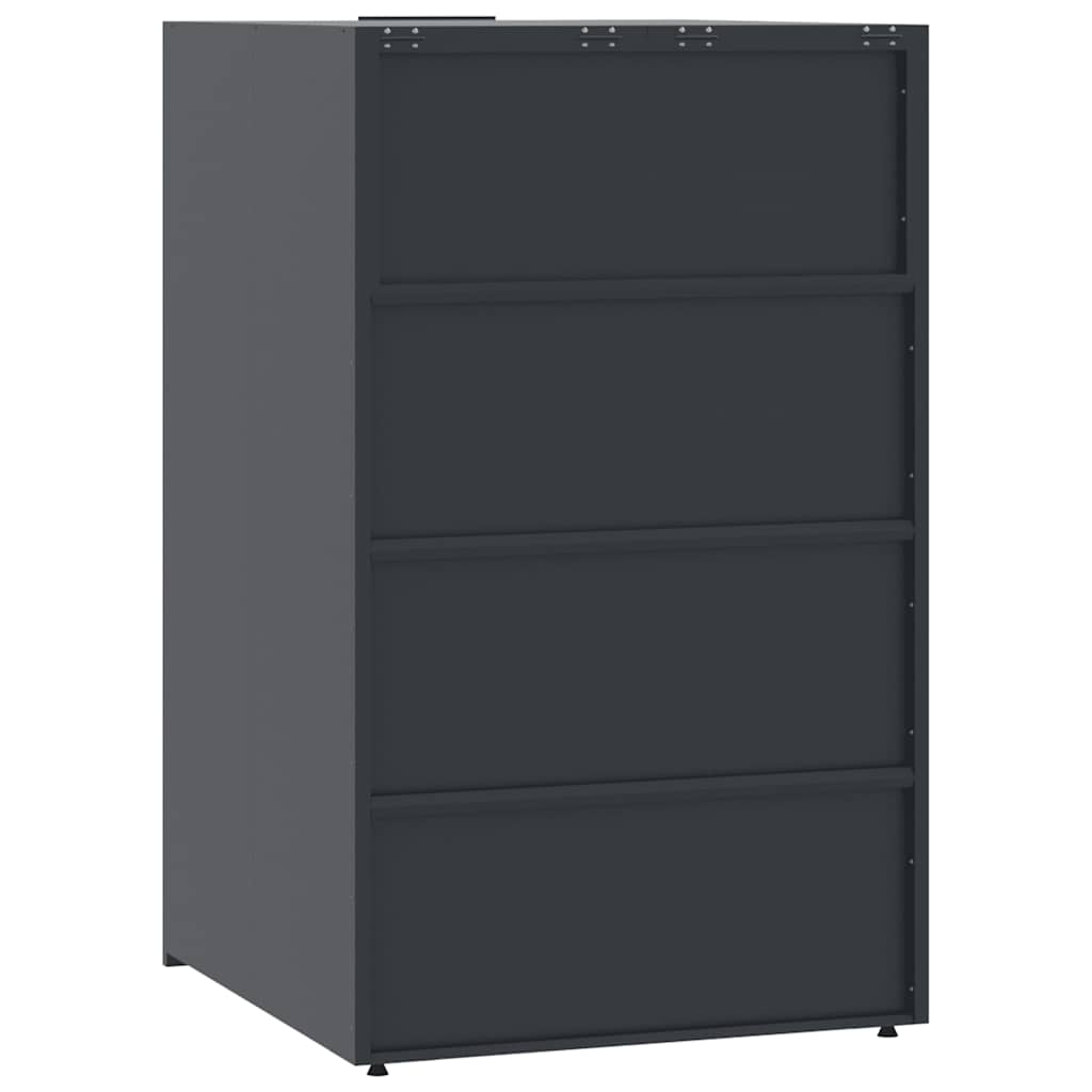 Mülltonnenbox Für 2 Tonnen 138X79X117 Cm Stahl Anthrazit