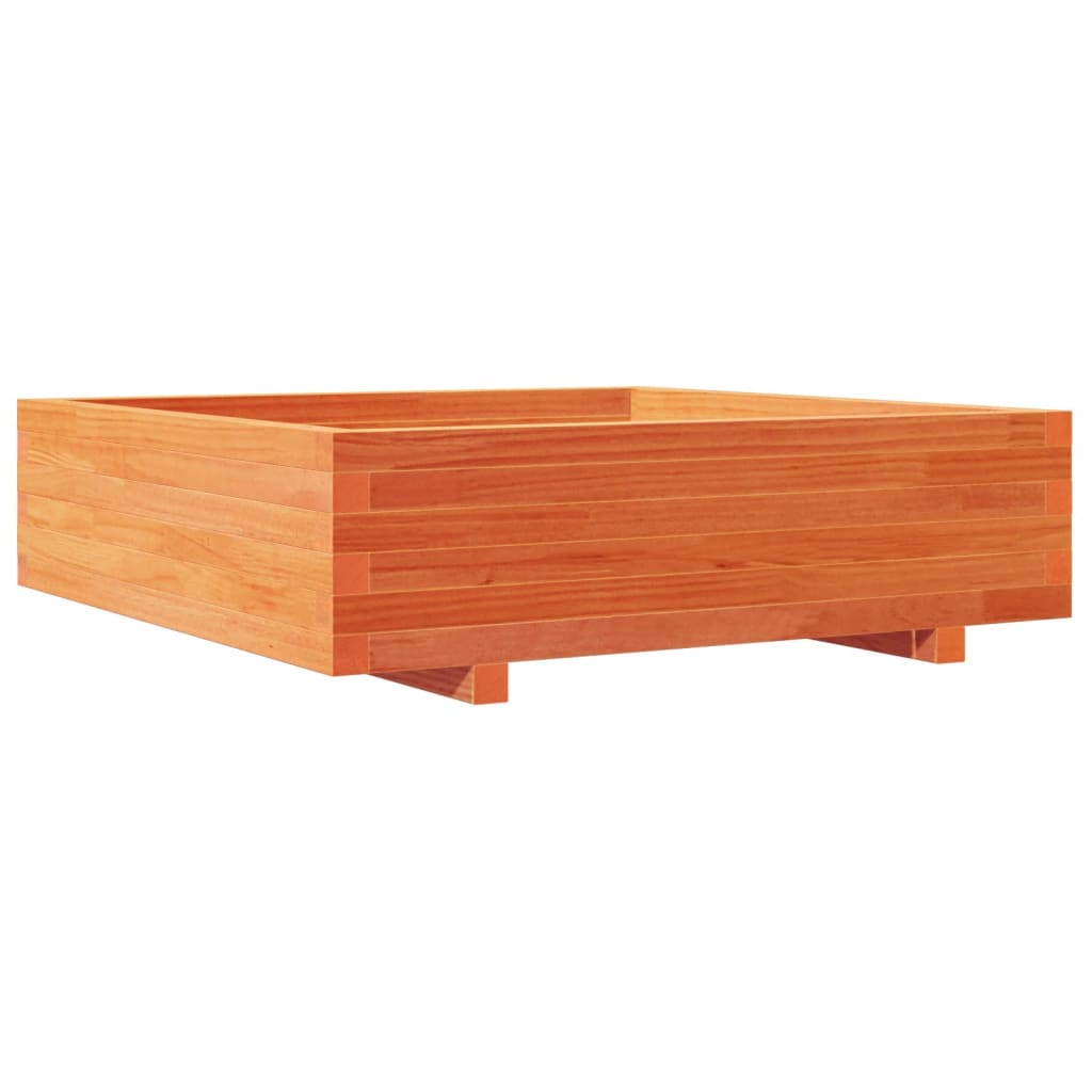Pflanzkübel Wachsbraun 90X90X26,5 Cm Massivholz Kiefer Natürlich Imprägniert