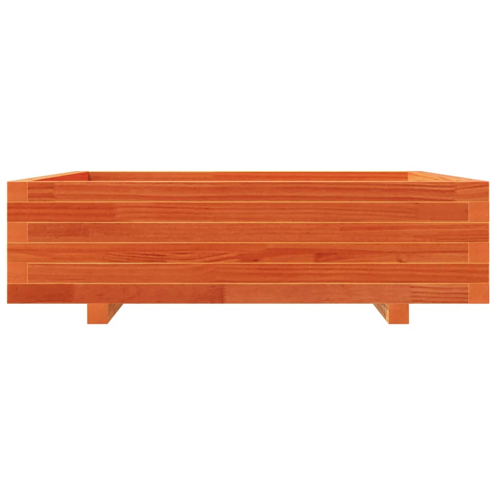 Pflanzkübel Wachsbraun 90X90X26,5 Cm Massivholz Kiefer Natürlich Imprägniert
