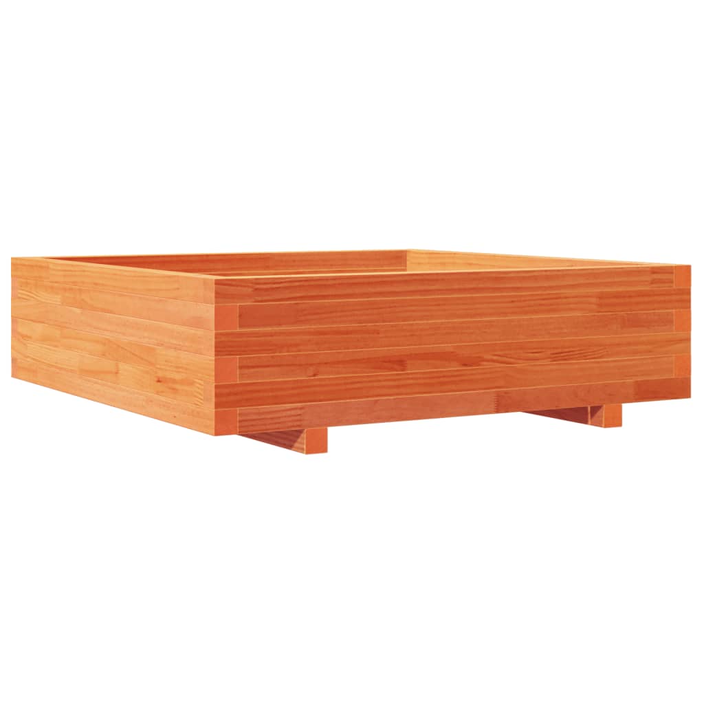 Pflanzkübel Wachsbraun 90X90X26,5 Cm Massivholz Kiefer Natürlich Imprägniert
