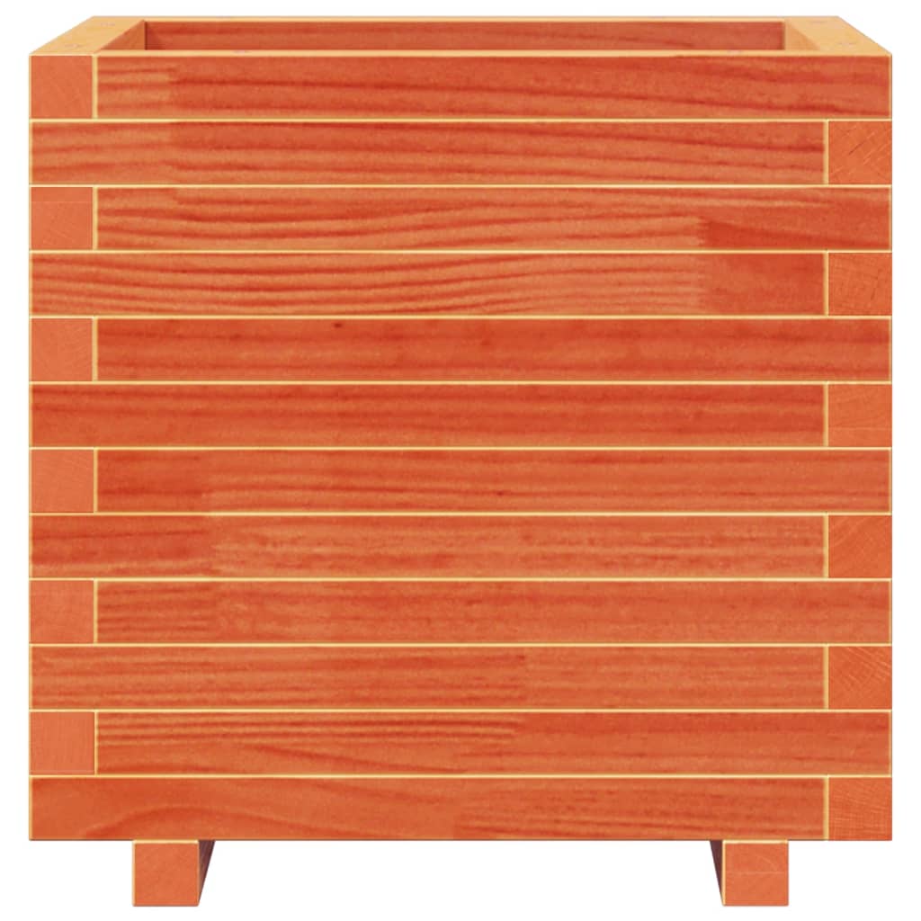Pflanzkübel Wachsbraun 50X50X49,5 Cm Massivholz Kiefer Natürlich Imprägniert