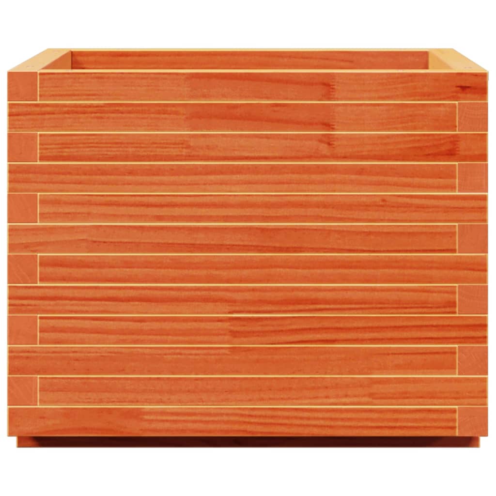 Pflanzkübel Wachsbraun 60X60X49,5 Cm Massivholz Kiefer Natürlich Imprägniert