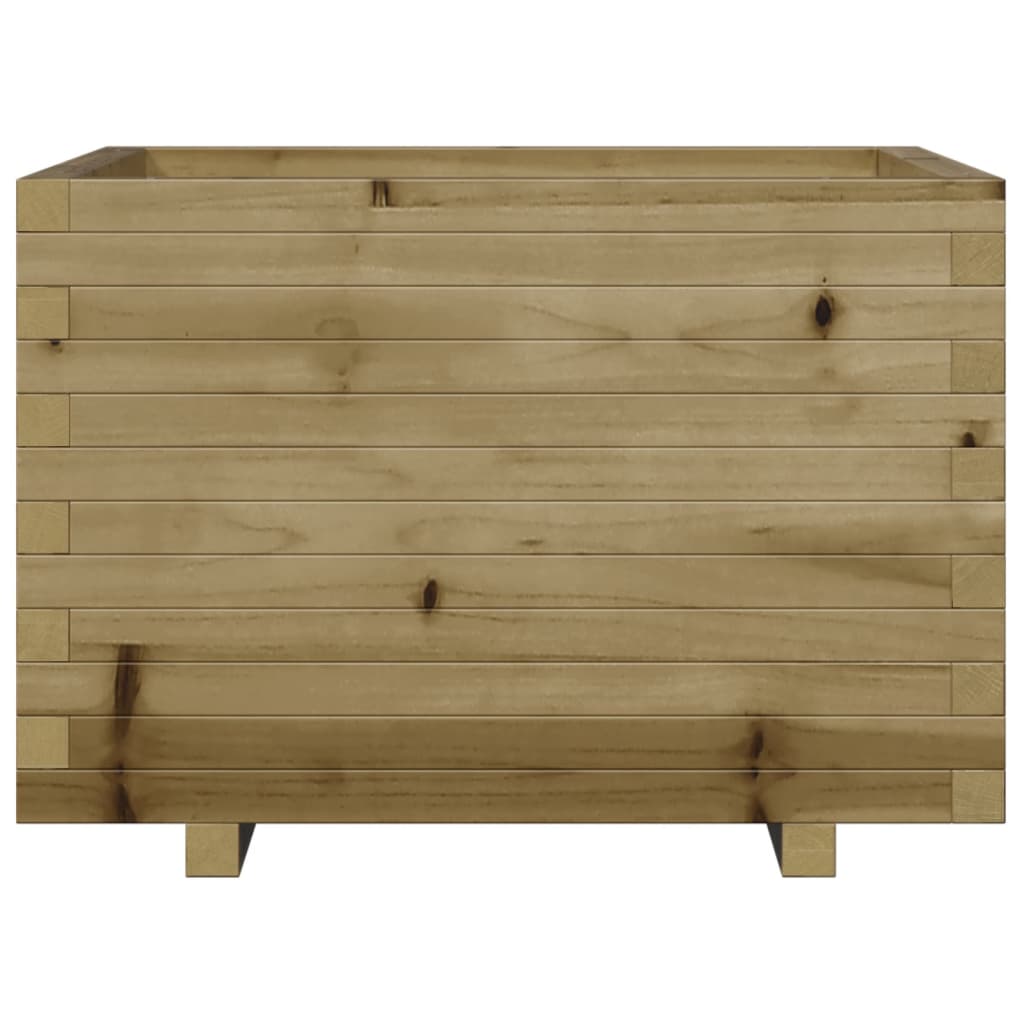Pflanzkübel 70X70X49,5 Cm Kiefernholz Imprägniert Natürlich Imprägniert