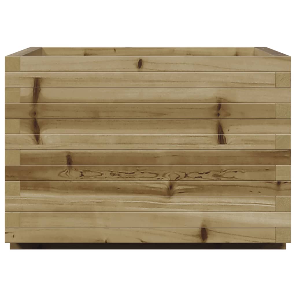 Pflanzkübel 70X70X49,5 Cm Kiefernholz Imprägniert Natürlich Imprägniert