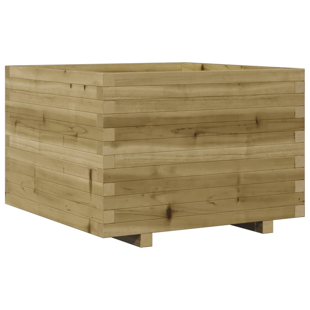 Pflanzkübel 70X70X49,5 Cm Kiefernholz Imprägniert Natürlich Imprägniert