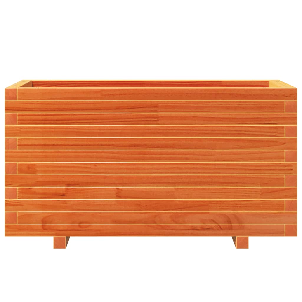 Pflanzkübel Wachsbraun 90X40X49,5 Cm Massivholz Kiefer Natürlich Imprägniert