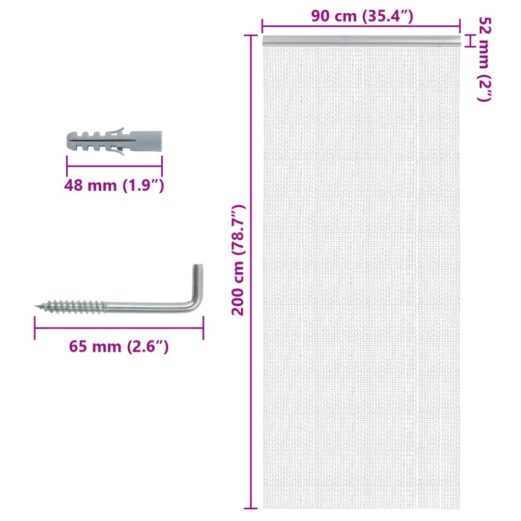 Türvorhang Aus Ketten Aluminium