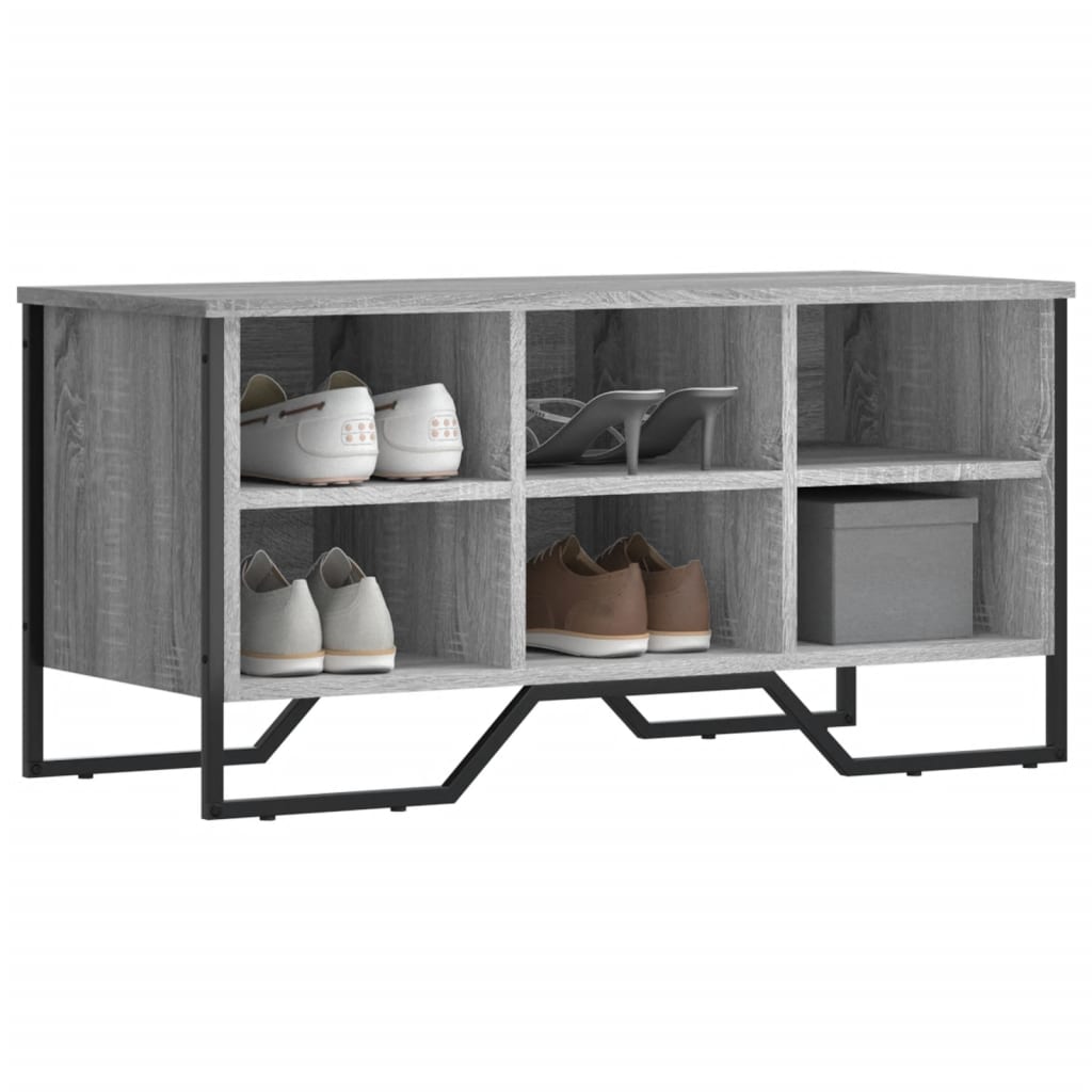 Schuhregal 90X38X61,5 Cm Holzwerkstoff Grau Sonoma