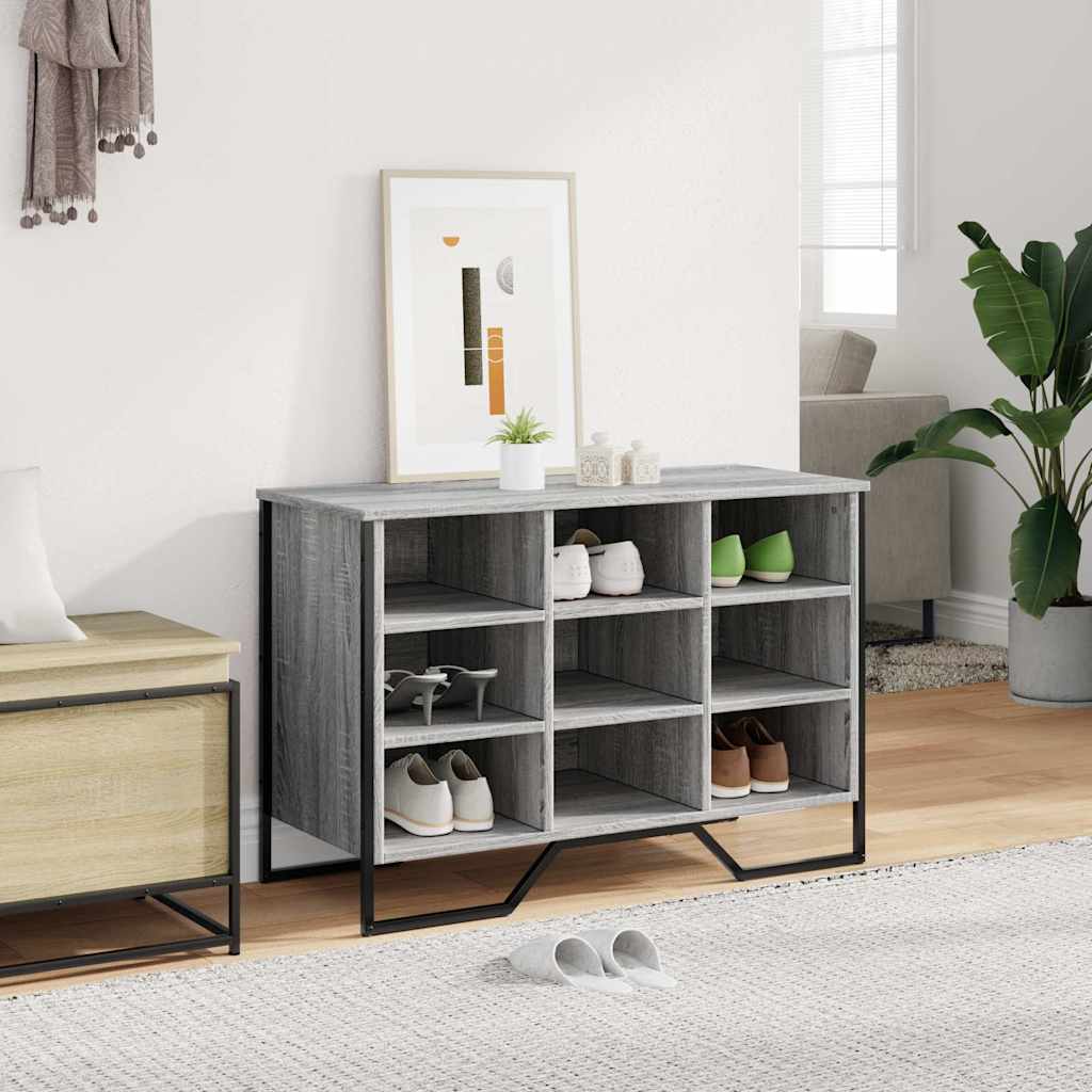 Schuhregal 90X38X61,5 Cm Holzwerkstoff Grau Sonoma