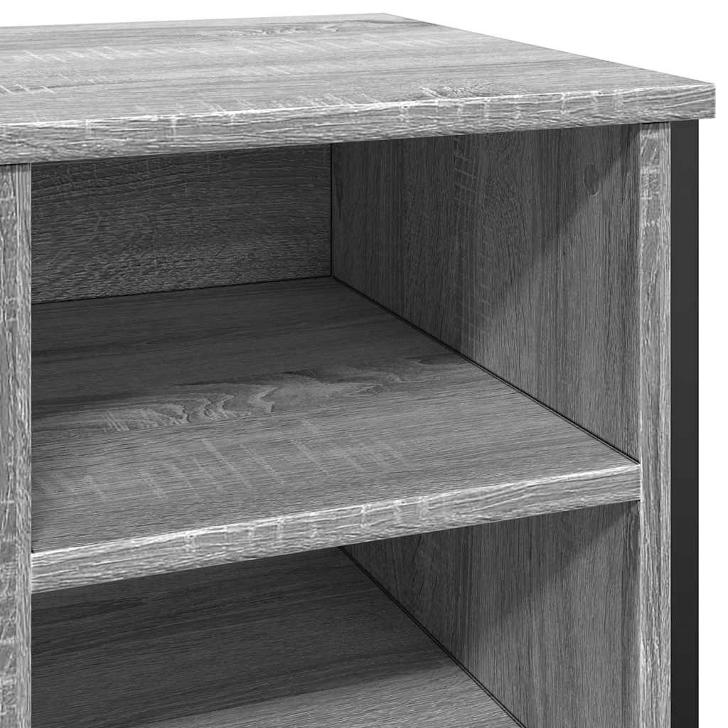 Schuhregal 90X38X61,5 Cm Holzwerkstoff Grau Sonoma