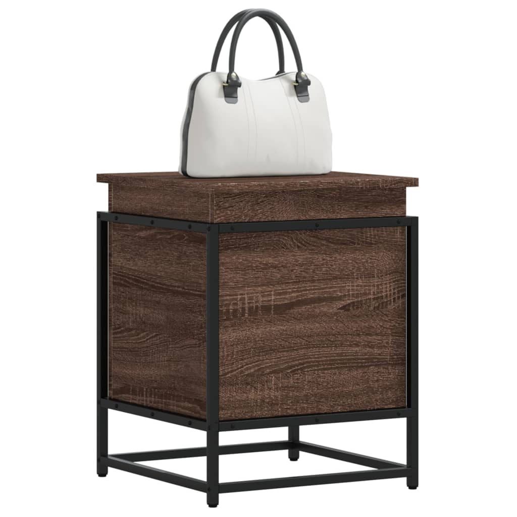 Aufbewahrungsbox Mit Deckel Eichen-Optik 100X40X51,5 Cm Braune Eiche