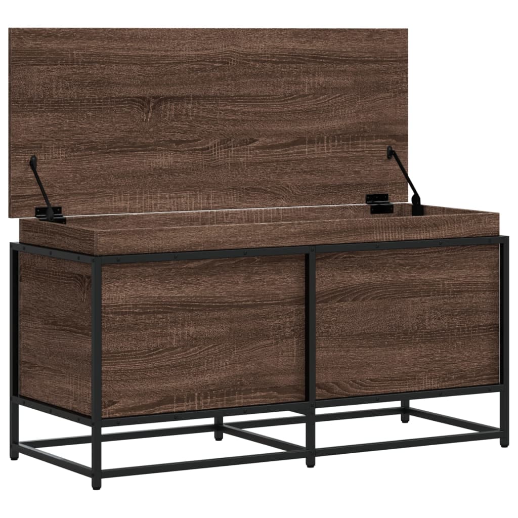 Aufbewahrungsbox Mit Deckel Eichen-Optik 100X40X51,5 Cm Braune Eiche