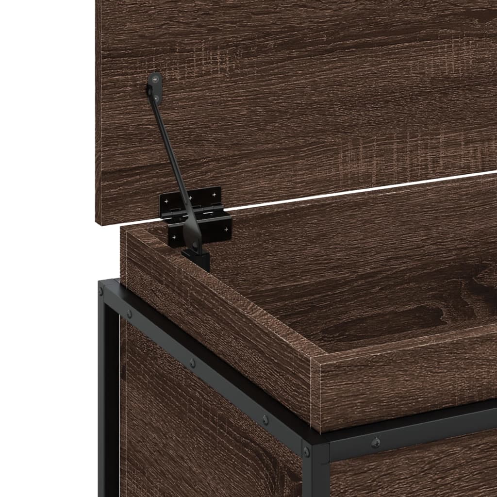 Aufbewahrungsbox Mit Deckel Eichen-Optik 100X40X51,5 Cm Braune Eiche