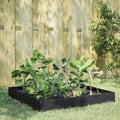 Hochbeet Schwarz 100X100X33,5 Cm Stahl/Schwarz