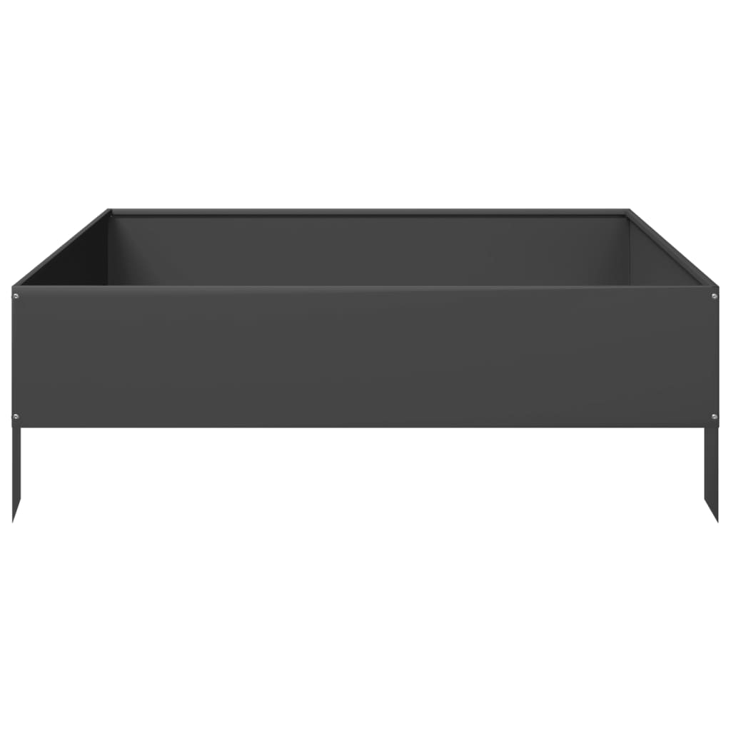 Hochbeet Schwarz 100X100X33,5 Cm Stahl/Schwarz