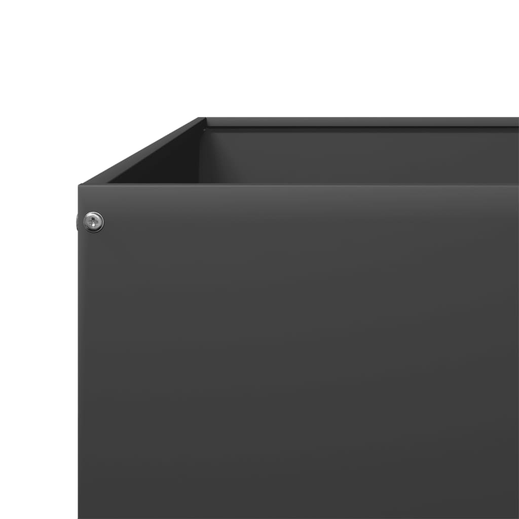 Hochbeet Schwarz 100X100X33,5 Cm Stahl/Schwarz