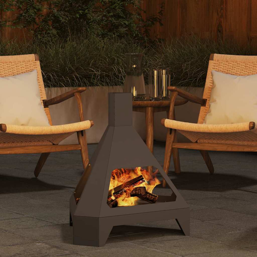 Feuerstelle Schwarz 50 X 43 X 52 Cm Stahl