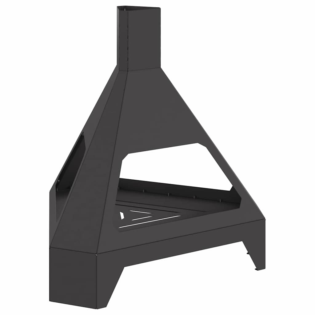 Feuerstelle Schwarz 50 X 43 X 52 Cm Stahl