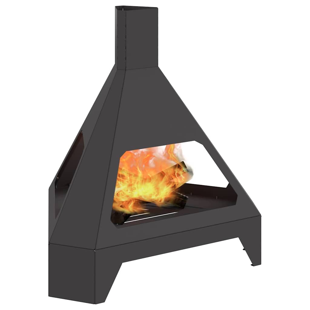 Feuerstelle Schwarz 50 X 43 X 52 Cm Stahl
