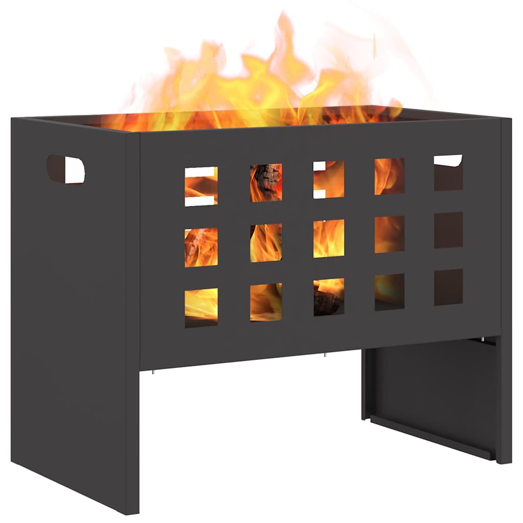 Feuerstelle Schwarz 50 X 30 X 40 Cm Stahl