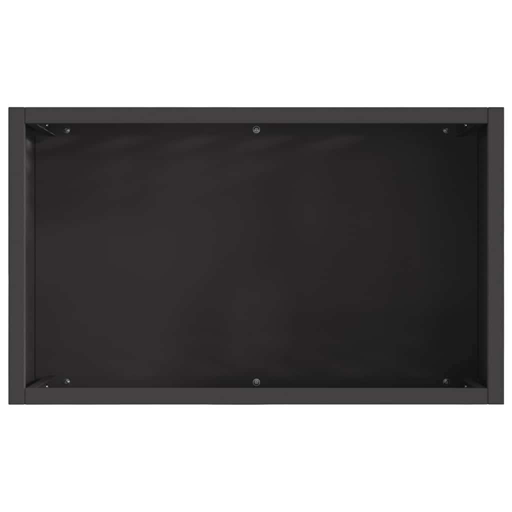 Feuerstelle Schwarz 50 X 30 X 40 Cm Stahl