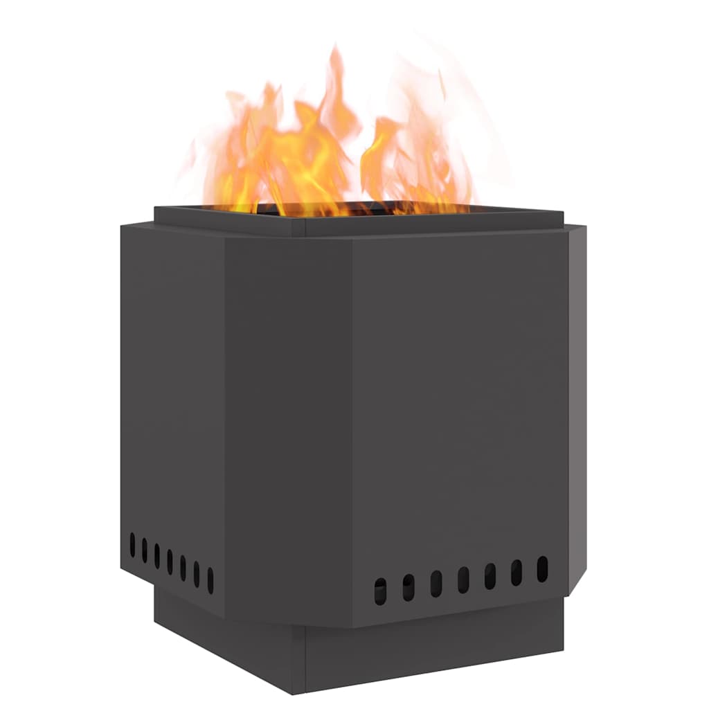 Rauchfreier Feuerkorb Schwarz Stahl