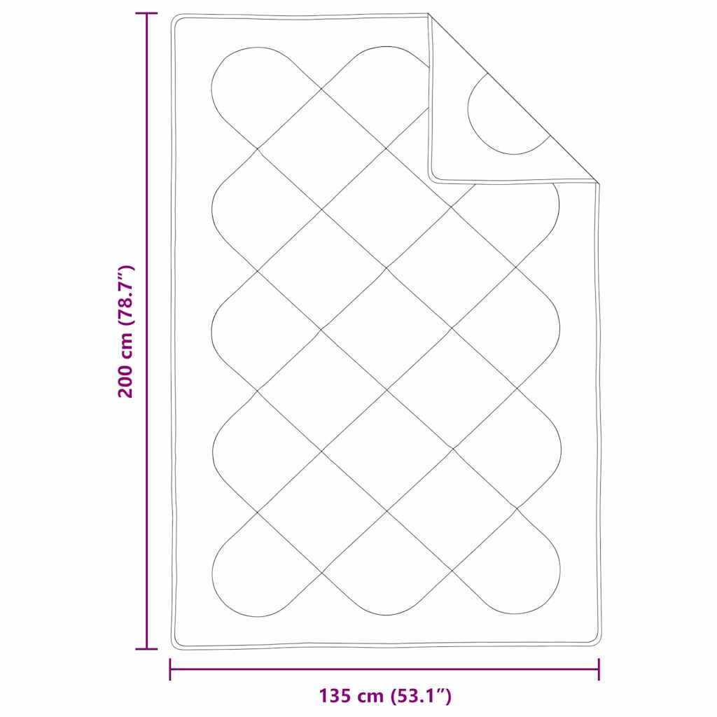Bettdecke Weiß 200 X 155 X 4 Cm Polyester