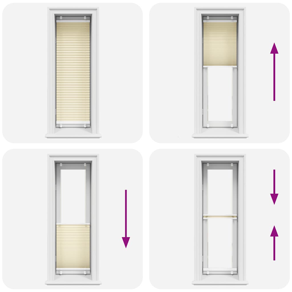 Plissee Stoffbreite 39,4 Cm Polyester Creme