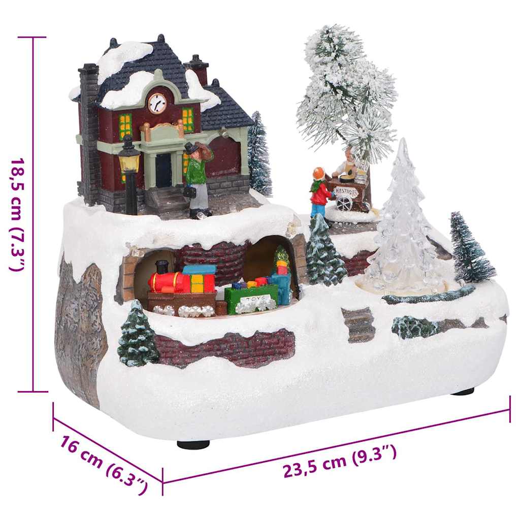Weihnachtlicher Tisch Mehrfarbig 23,5 X 16 X 18,5 Cm Harz