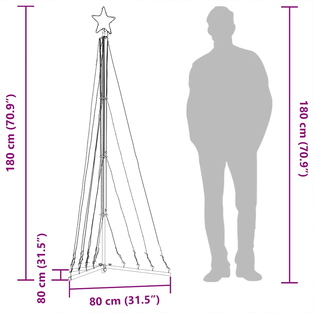Led Weihnachtsbaum 339 Leds 187 Cm Kaltweiß