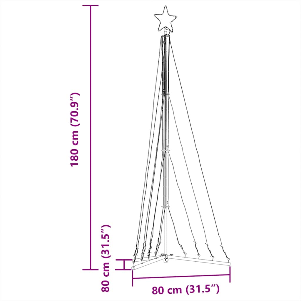Led Weihnachtsbaum 339 Leds 187 Cm Kaltweiß