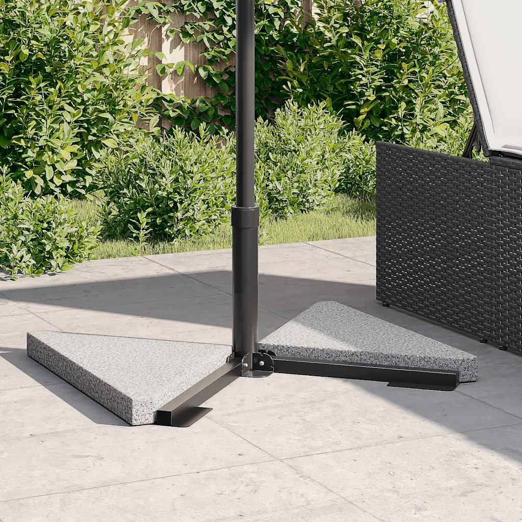 Schirmgewichtsscheiben 2 Stk. Granit Dreieckig 14 Kg